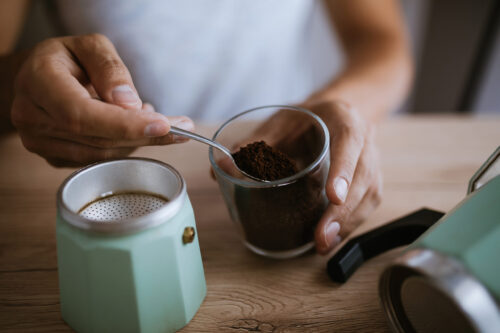 Making Coffee In A Moka Pot